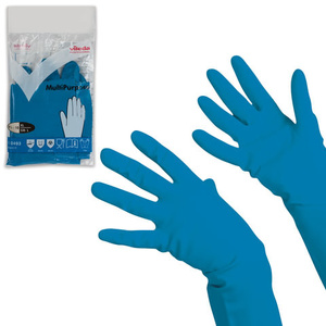 Перчатки резиновые "Vileda" многоцелевые -  L 100754 голубые