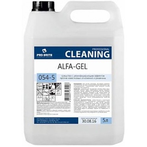 ALFA-GEL 5л, моющее средство с дезинфицирующим эффектом для удаления изв. отл. и ржав. 054-5
