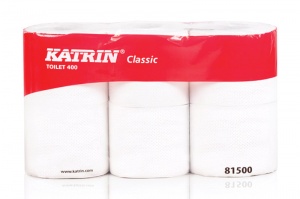 Туалетная бумага Katrin Classic Toilet 200, 2-слойная, 6 рулонов, белая