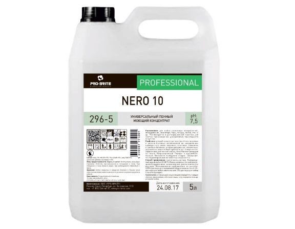 NERO 10 пенное моющее средство против бытовых и пищевых загрязнений 5л., арт. 296-5 Pro-Brite