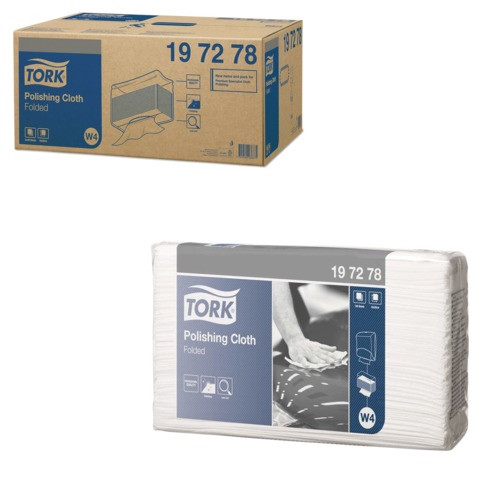 Протир. материал Tork Premium для полировки в салфетках белые, 1-сл, 140 листов 197278