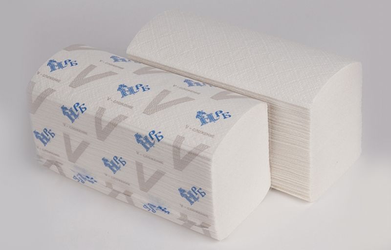 Полотенца бумажные листовые белые РНБ 200л,2 сл, V-сл, 25*21см NRB-25V210 1/20