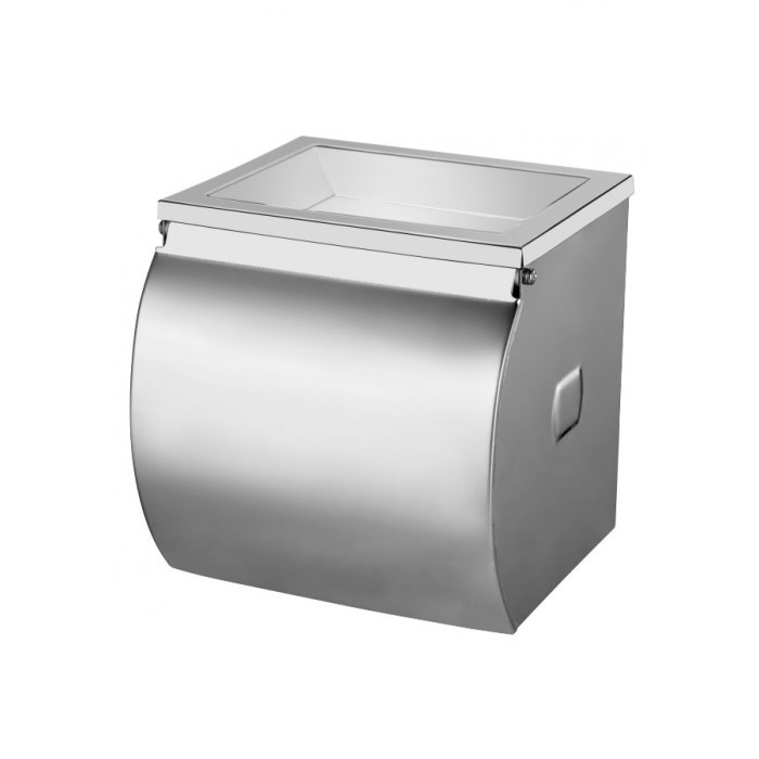 Держатель бытовых рулонов туалетной бумаги хром (блестящий), нержавеющая сталь. Ksitex ТН-335А