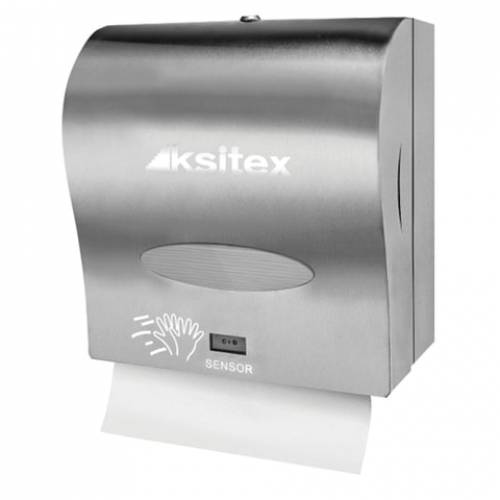 Диспенсер рулонных полотенец блестящий, нержавеющая сталь. Ksitex A1-21S