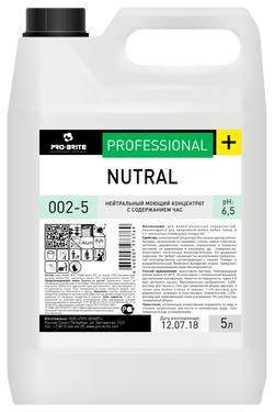 NUTRAL 5л. Низкопенный моющий концентрат с дезинфицирующими свойствами 002-5