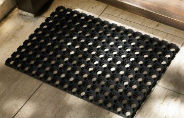Резиновое крупноячеистое покрытие 500х1000х16 мм (цвет черный) 