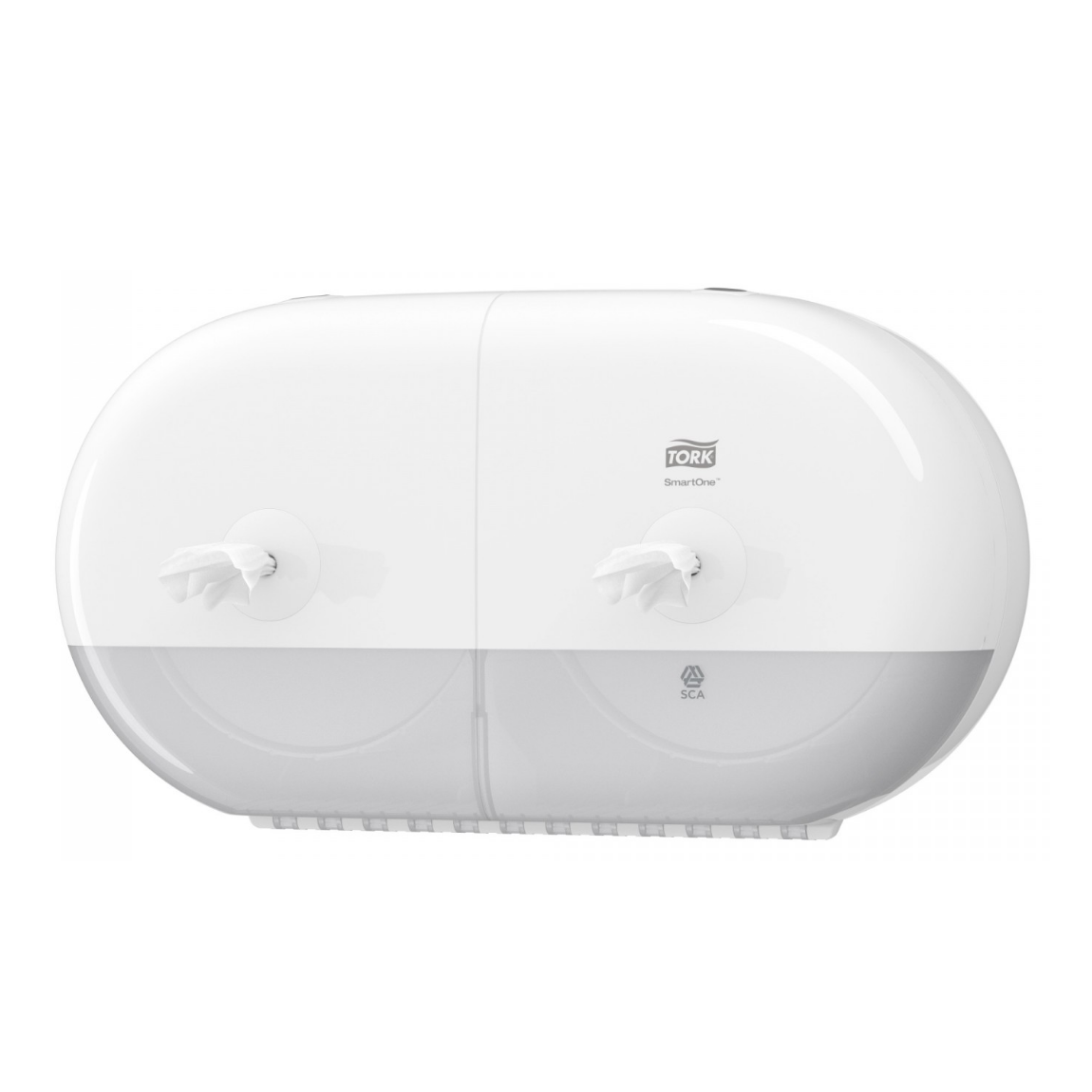 Tork SmartOne® двойной диспенсер для туалетной бумаги в мини-рулонах, пластик, белый 682000
