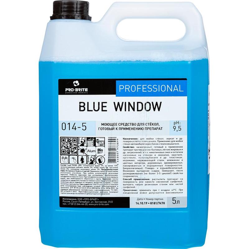 BLUE WINDOW, Моющее средство для стекол 5л. Артикул: 014-5