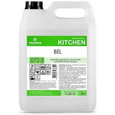 BEL, дезинфиц-ий низкопенный концентрат для отбеливания посуды, 5 л. Артикул 072-5