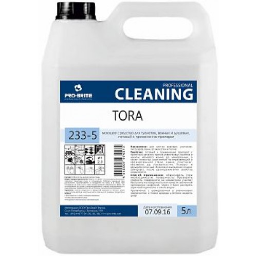 Tora, 5л, Моющее средство для туалетов, ванных и душевых, арт. 233-5 Pro-brite