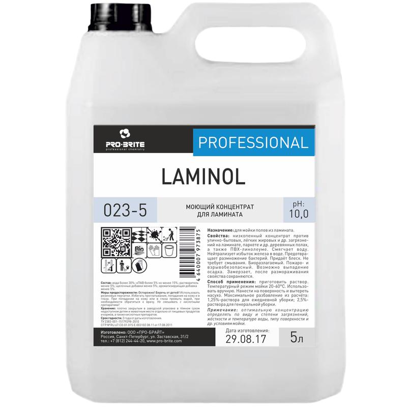 Laminol 5л, Моющий концентрат для ламината, арт. 023-5 Pro-brite