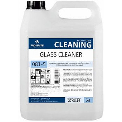 Glass Cleaner 5л Жидкое средство с нашатырным спиртом и отдушкой для чистки стекол 081-5