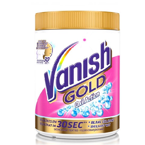 Ваниш GOLD Oxi Action Cristal White 500гр банка (для белого белья) 1/6